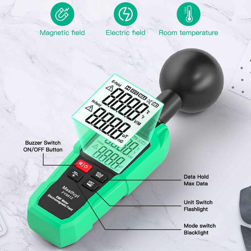 Handheld Geiger Counter Electromagnetic Radiation Detector Radiometer Tester