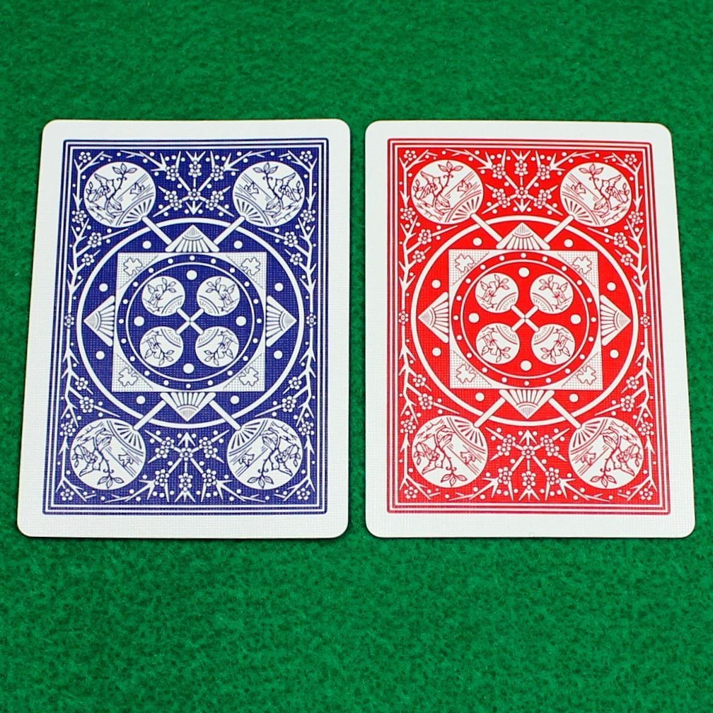 Double Back Tally-Ho, Blue Fan / Red Fan, Gaff Card