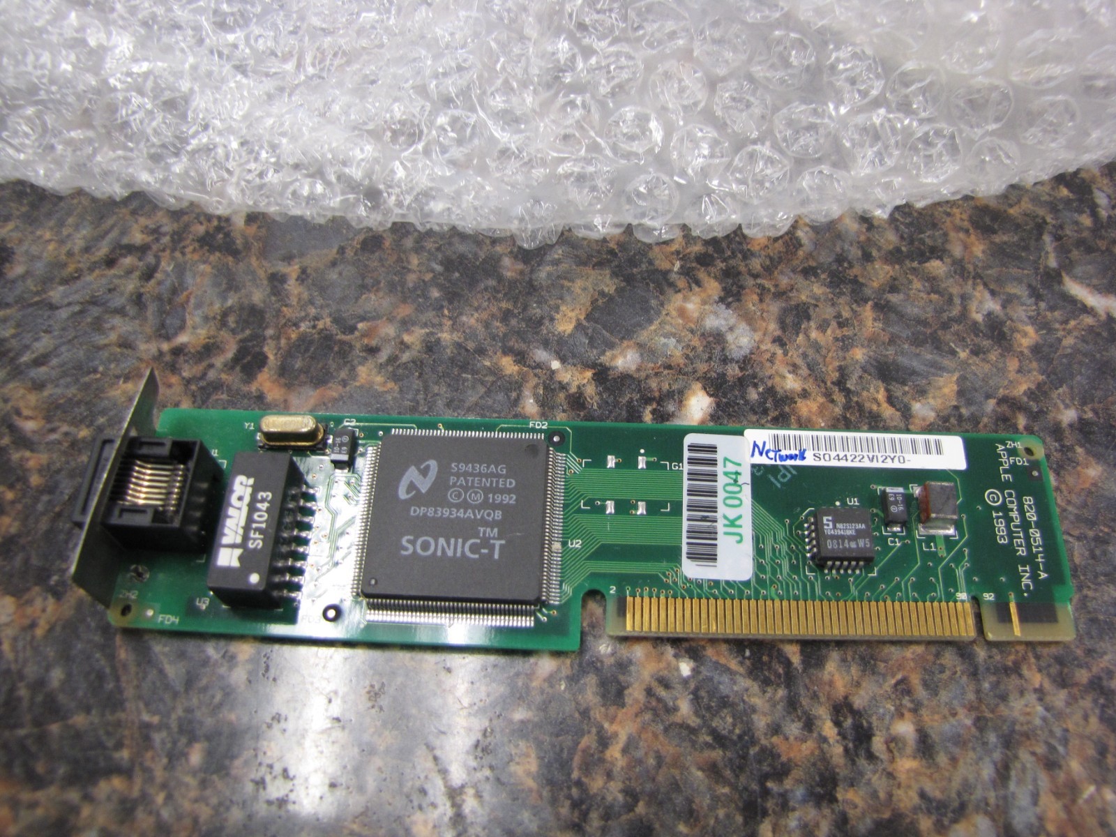 Apple 820-0514-A Ethernet CS Twisted Pair 10BASE-T Ethernet Comm Slot I Card
