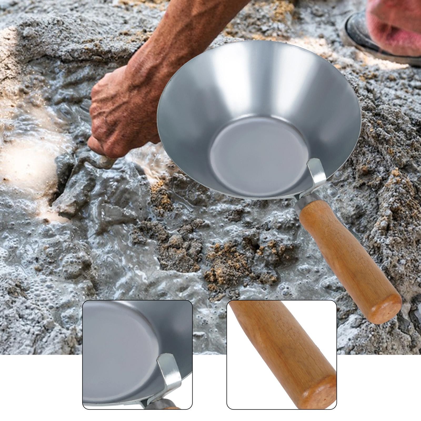Bucket Scoop Concrete Mixing Tool Strong Cement Spoon for Stucco Plaster Mud