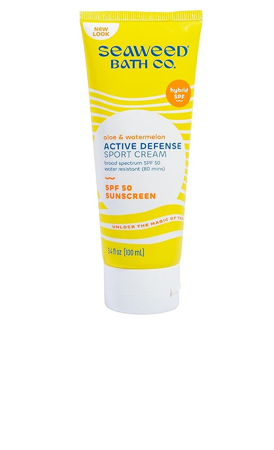 The Seaweed Bath Co. Active Defense SPF 50 Sport Sunscreen Cream, 3.4 Oz