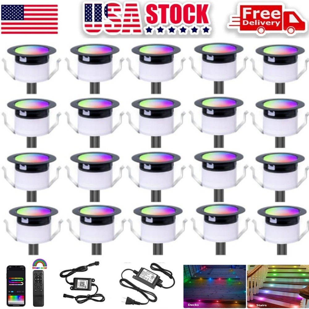 WIFI Φ1.22 RGBW+IC Recessed Led Deck Light Multicolor Dynamic Low Voltage Lamp