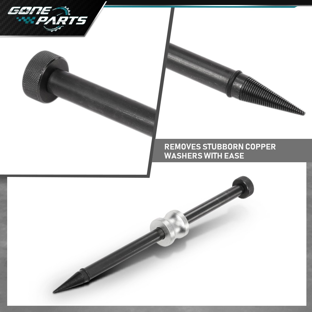 Sealing Washer Car Diesel Injector Seal Puller Slide Hammer Extracts Deep Copper