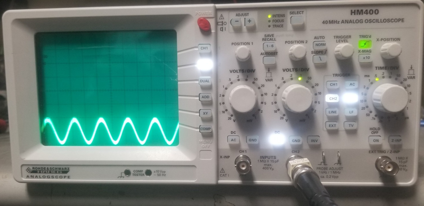 Rohde Schwarz Hameg HM400 Oscilloscope 40 MHz Analog NEEDS REPAIR