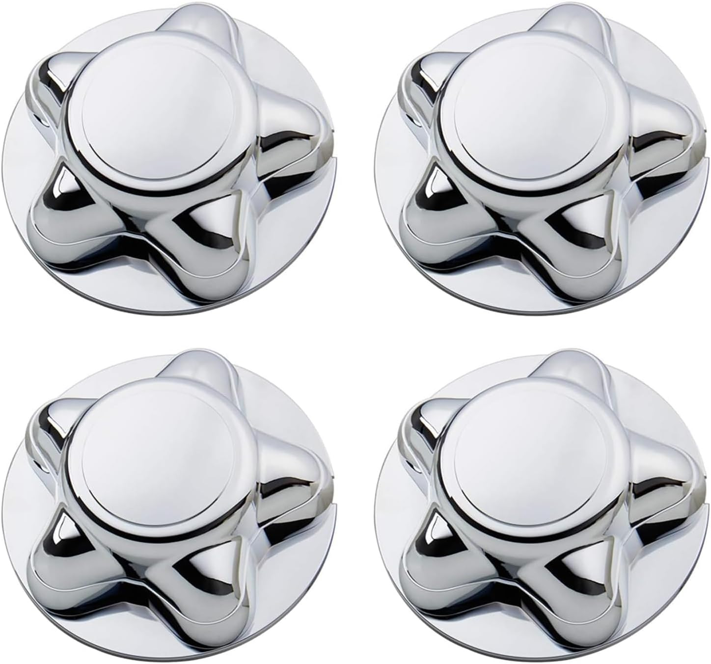 4 Packs 7" Center Cap with 5-Lug Steel Wheel Chrome for Ford 1997-2003 F150 F-15