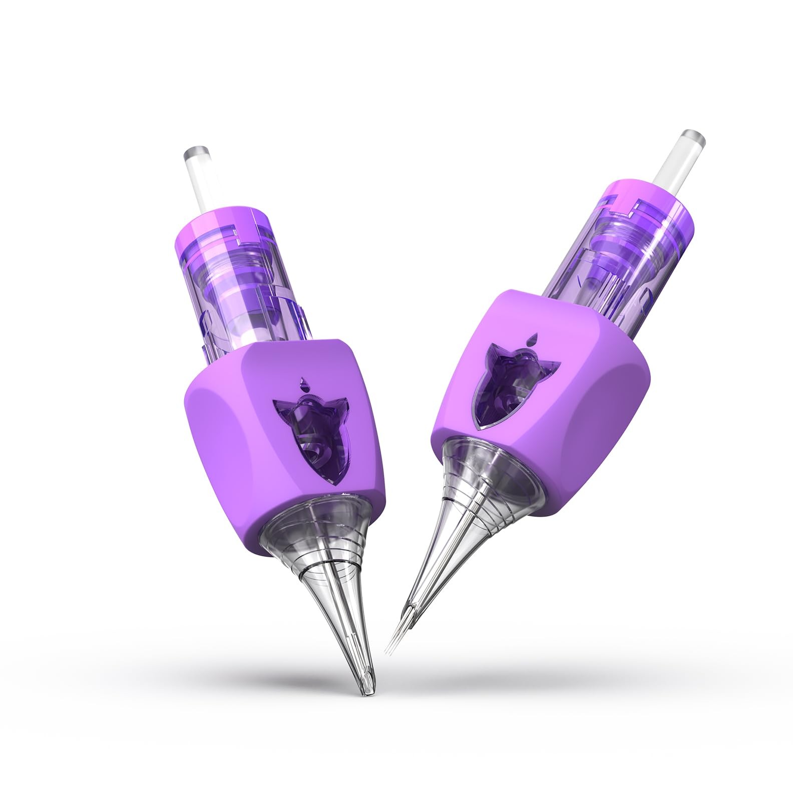 Wormhole Tattoo Needles, 50pcs Mixed Sizes Disposable mix-1, Purple