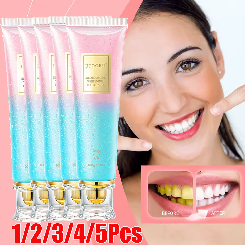 1-10X Niacinamide Whitening Toothpaste - Proven Stain Removal &Fresh Breath 100g