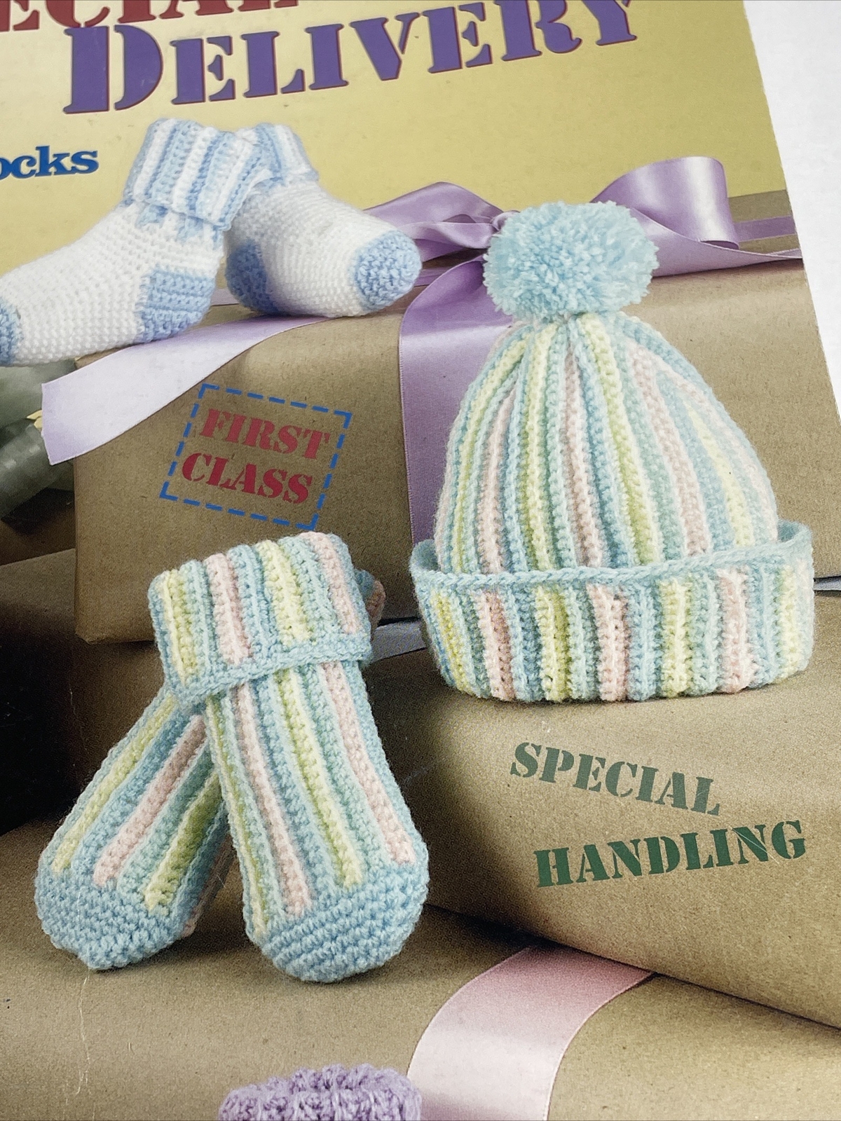 ASN Special Delivery Baby Hats Socks Crochet Pattern