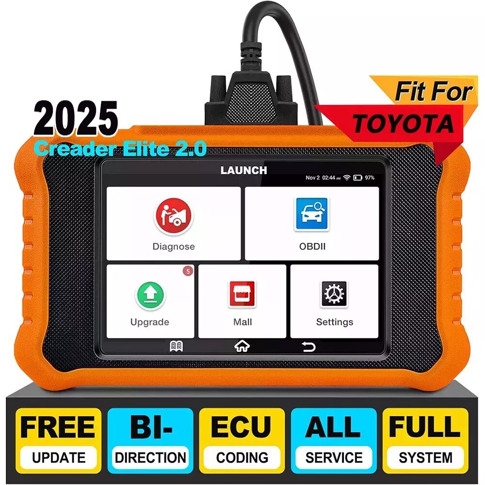 LAUNCH X431 ELITE 2.0 For TOYOTA OBD2 Scanner Car Diagnostic Tool ECU Key Coding