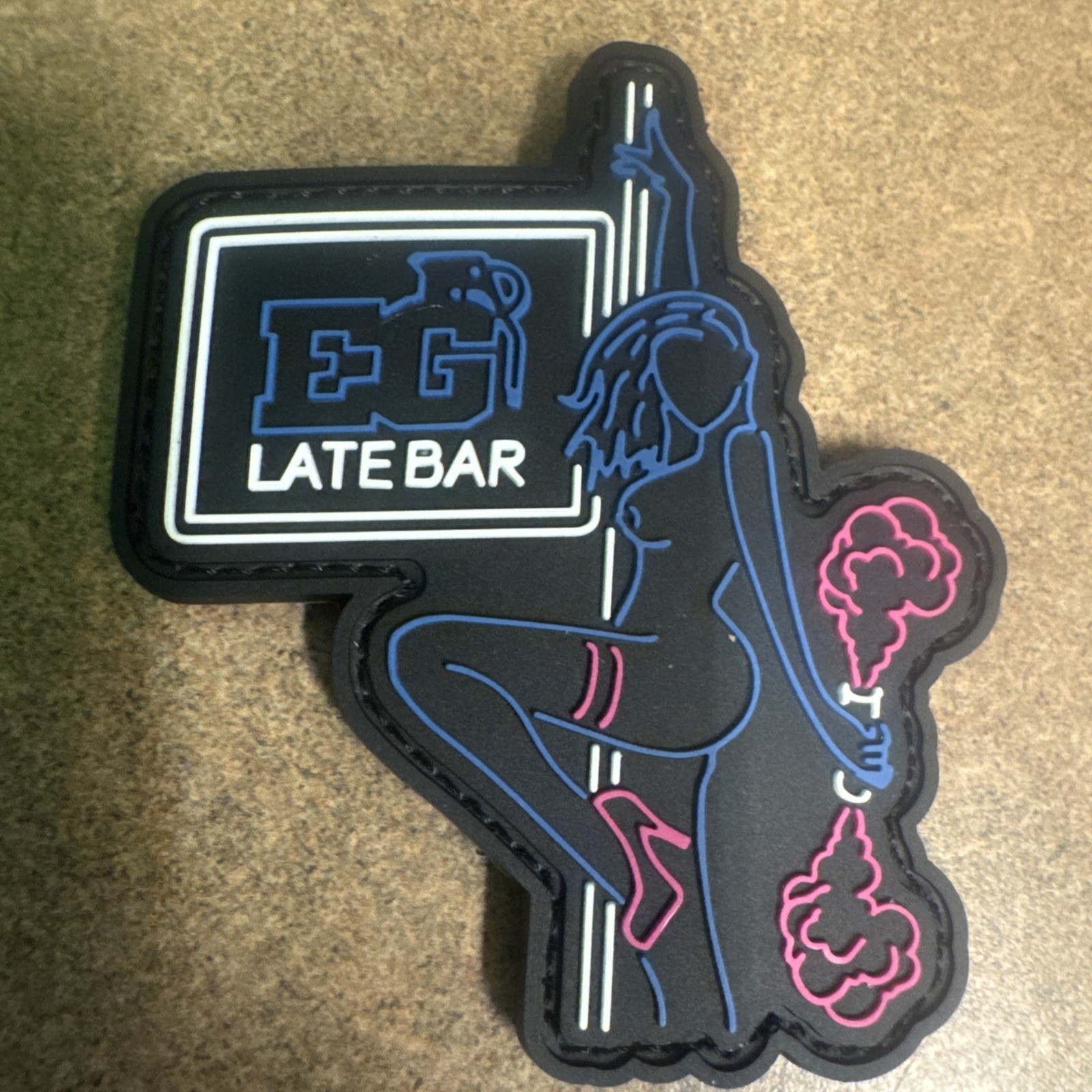 EG Late Bar Pole Table Dancing PVC Shot Show 2026 Patch  Hook Loop New 3 Inches