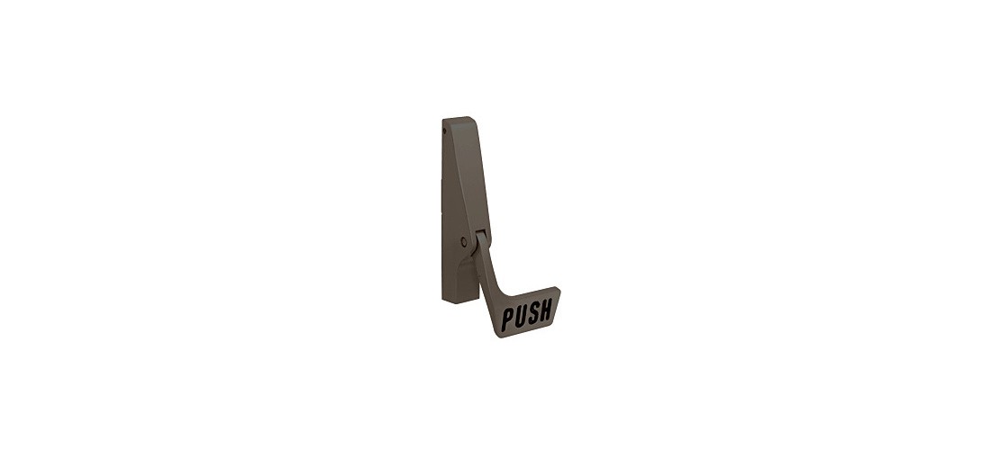 Paddle Concealed Vertical Rod Exit Device Left Hand Reverse Bevel Type Dark Bron