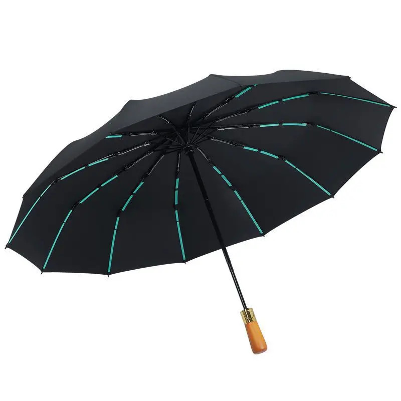 Bones Fully Automatic Umbrella for Men's Large Foldable Black High-end