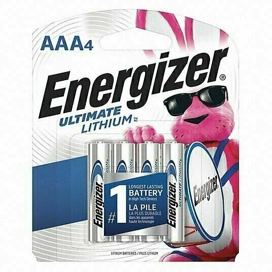 Energizer L92BP AAA Ultimate Lithium Battery 4 Pack Bulk FRESH EXP 2038