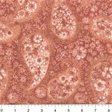 Quilt Backing 108" Peach Paisley backing By the Yard
