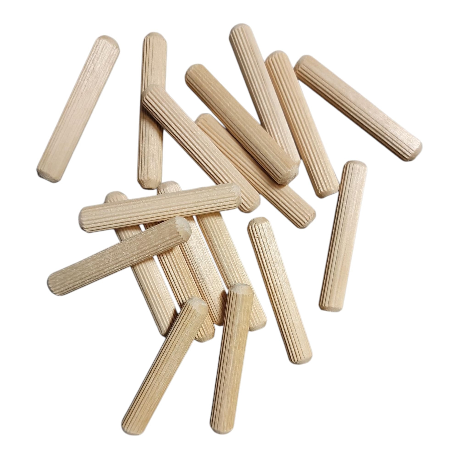 8mm x 50mm Fluted Wood Dowel Pins Great for Furniture Cabinetry and Crafts Pr...