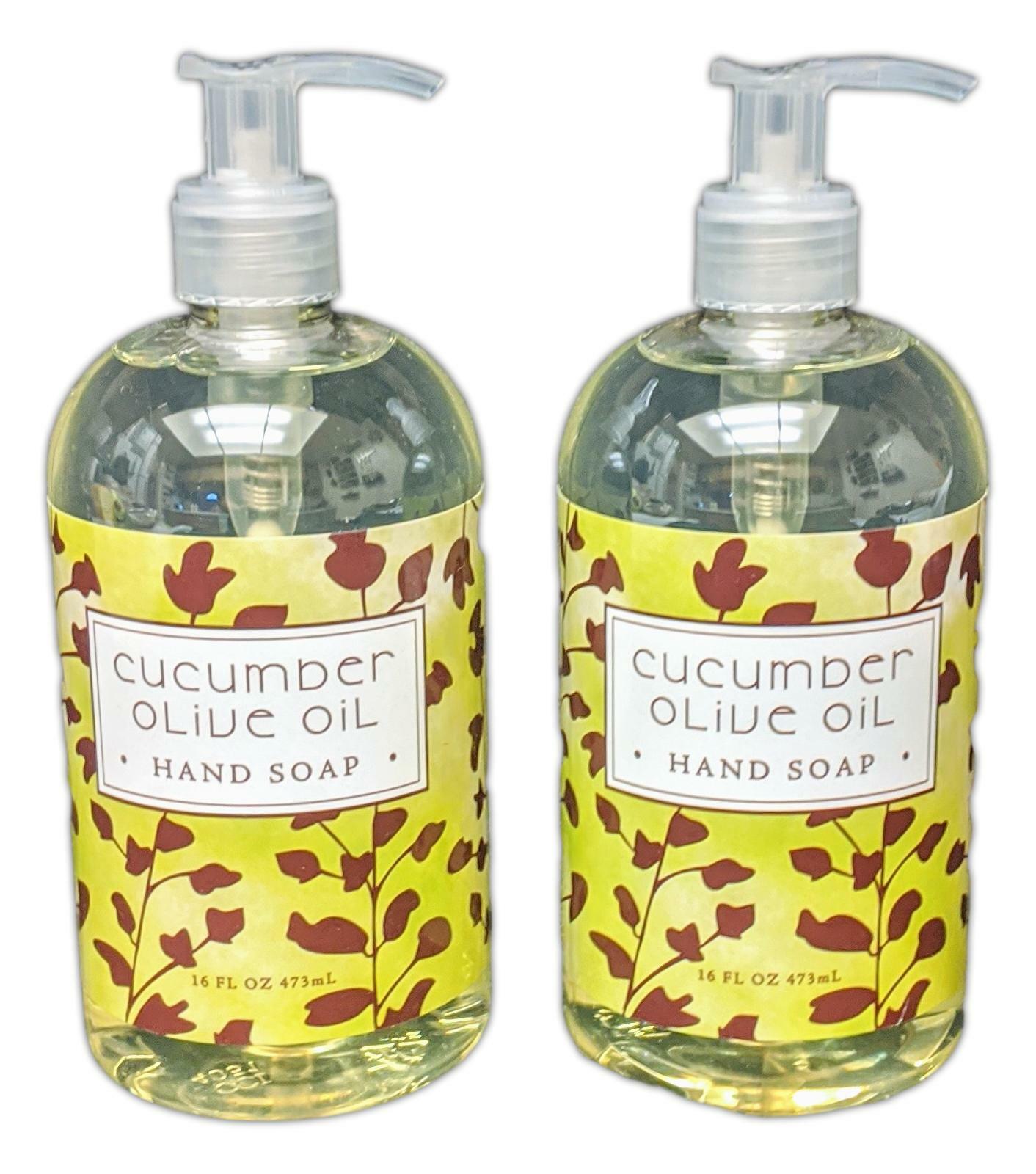 Set of 2 Greenwich Bay CUCUMBER OLIVE OIL Shea Butter Hand Soap, 16oz. Each