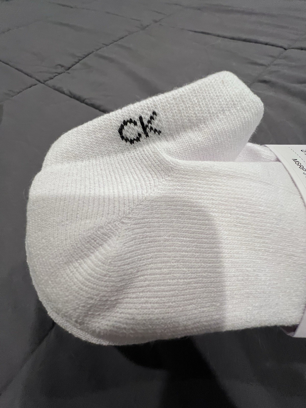Calvin Klein 6 Pair Cushion No Show Socks White Men’s One Size CKM211NS01002 NWT