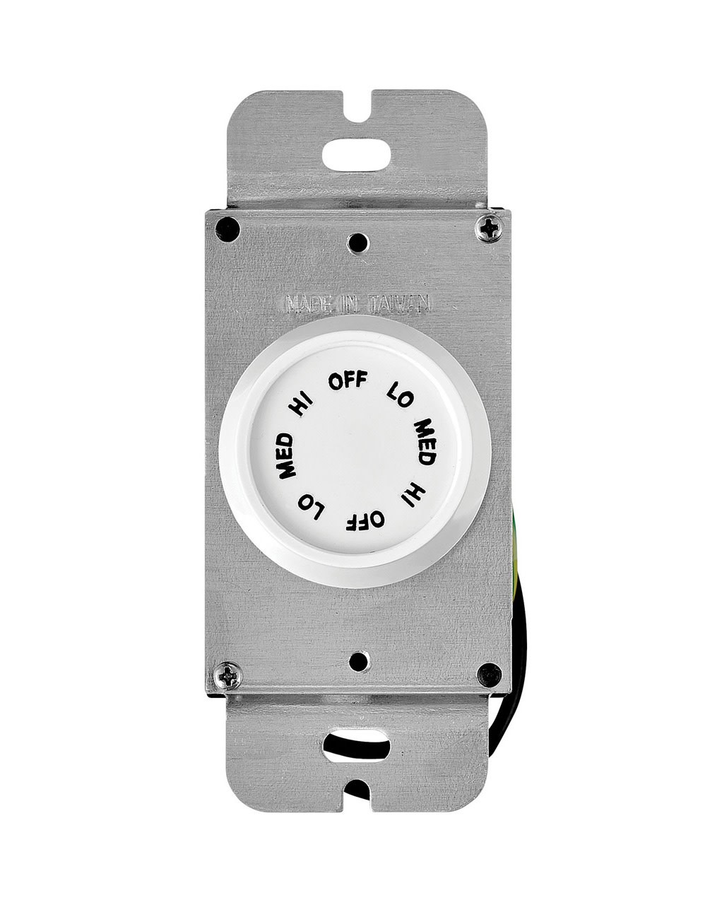 Hinkley Lighting 980010F 3"W Single Gang 3 Speed Knob Ceiling Fan - White