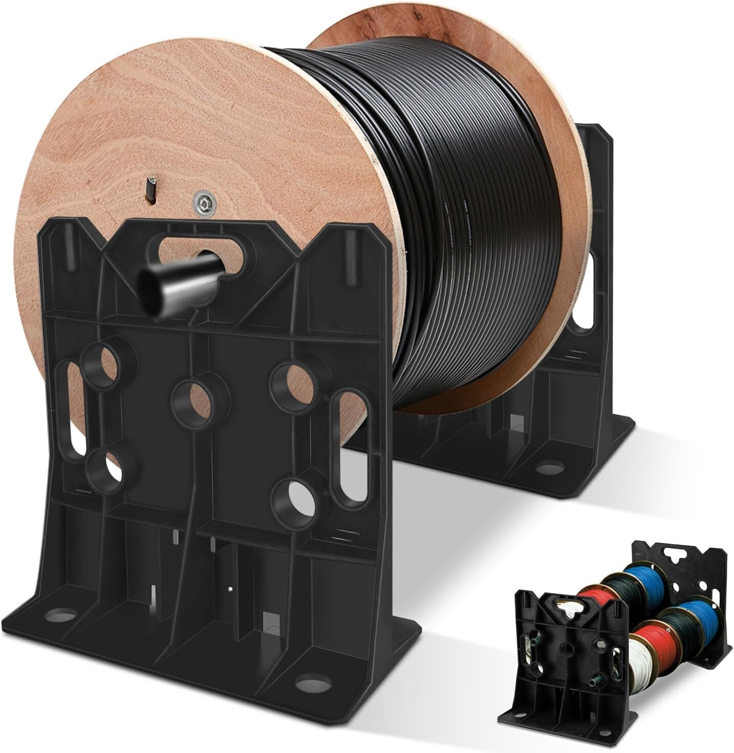 Portable Wire Dispenser Electrical Cable Spool Rack Spool Caddy Wire Roll Holder