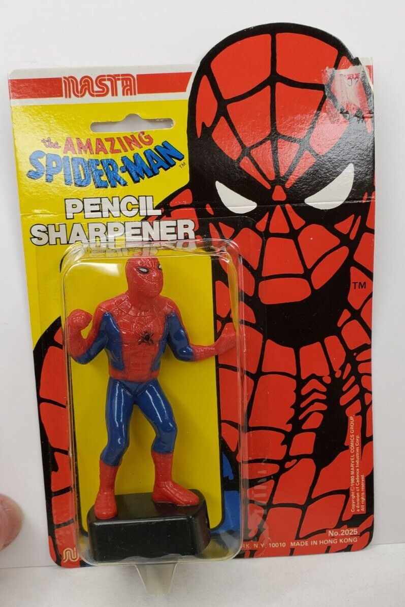 Vintage Spider Man Pencil Sharpner NEW 1980