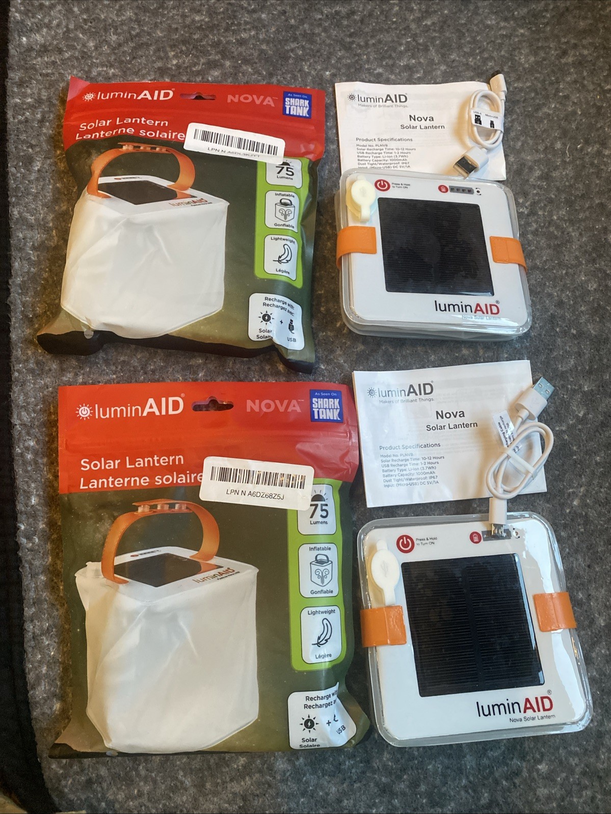 LuminAid Nova solar lantern (2) Pack