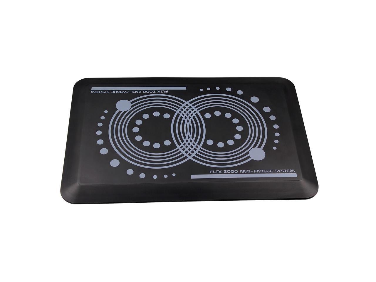 Floortex AFS-TEX 2000 Anti-Fatigue Mat Rectangle 16"x24", Midnight Black