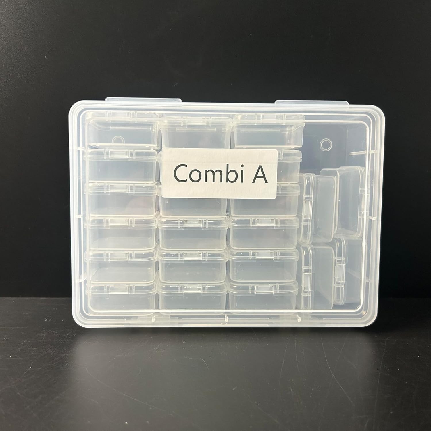 Bead Storage Organizers - Mini Storage Boxes with Hinged 8" x 6" x 2"