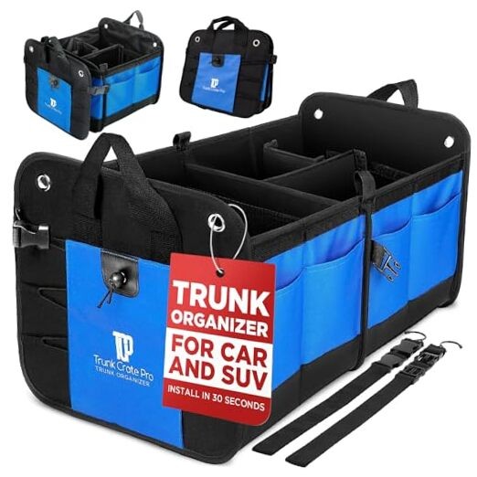 Car Trunk Organizers | Trunk Organizer, Car Storage Organizer - Large Blue