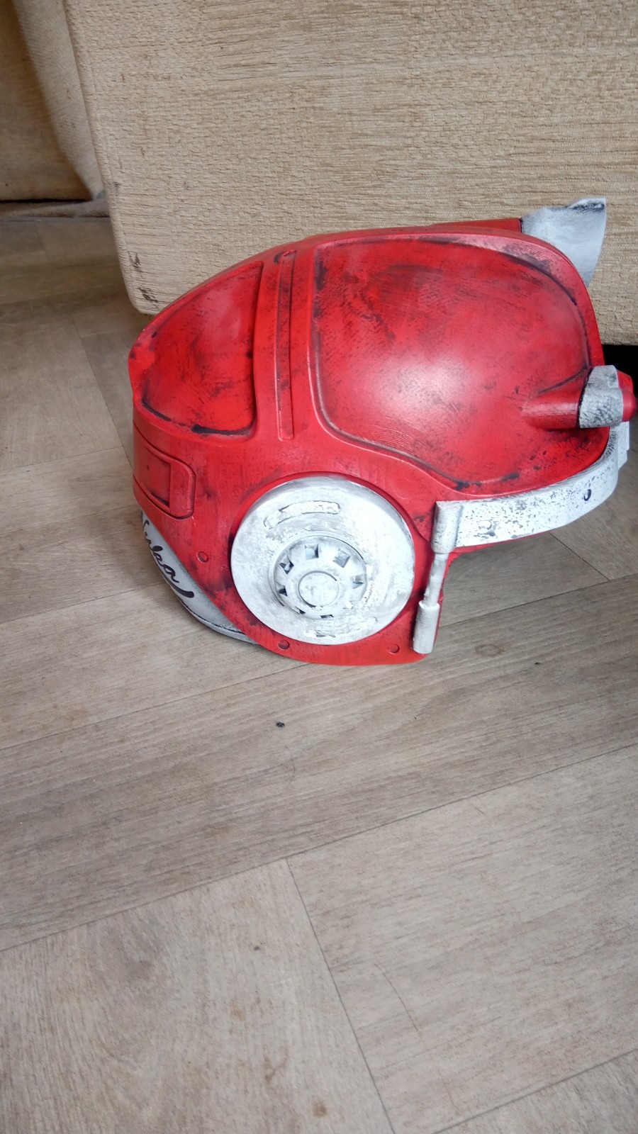 Fallout Combat Armor Helmet 3d printed Prop Nuka Cola Edition