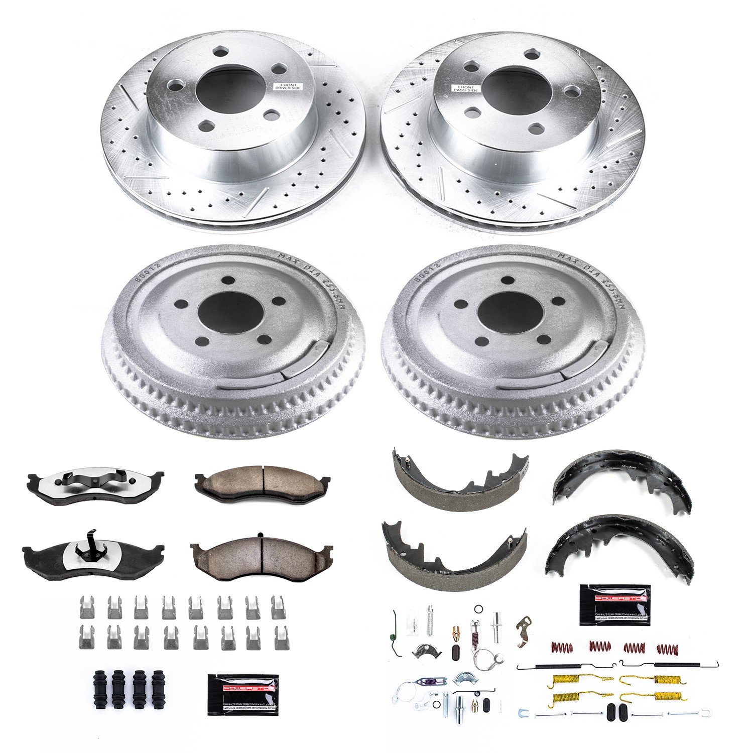 Power Stop for 99-01 Jeep Cherokee Front & Rear Z36 Truck & Tow Brake Kit