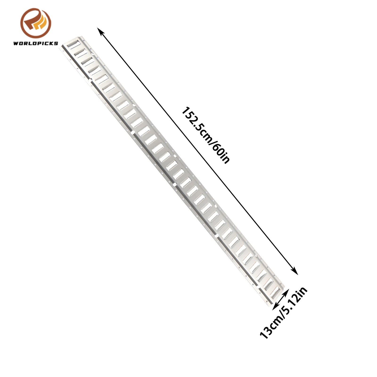 5' E Track Tie Down Rail 6 Pieces, Silver Galvanized, Universal Cargo Rail