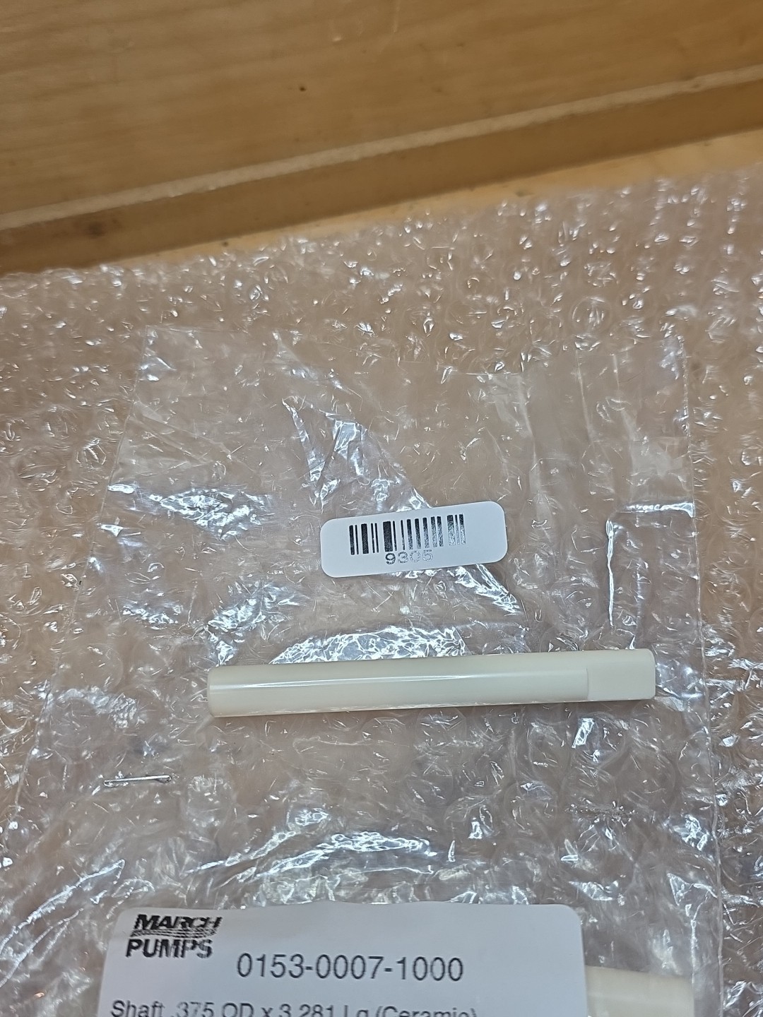 March 0153-0007-1000 Ciramic Shaft 0.375 X 3.385