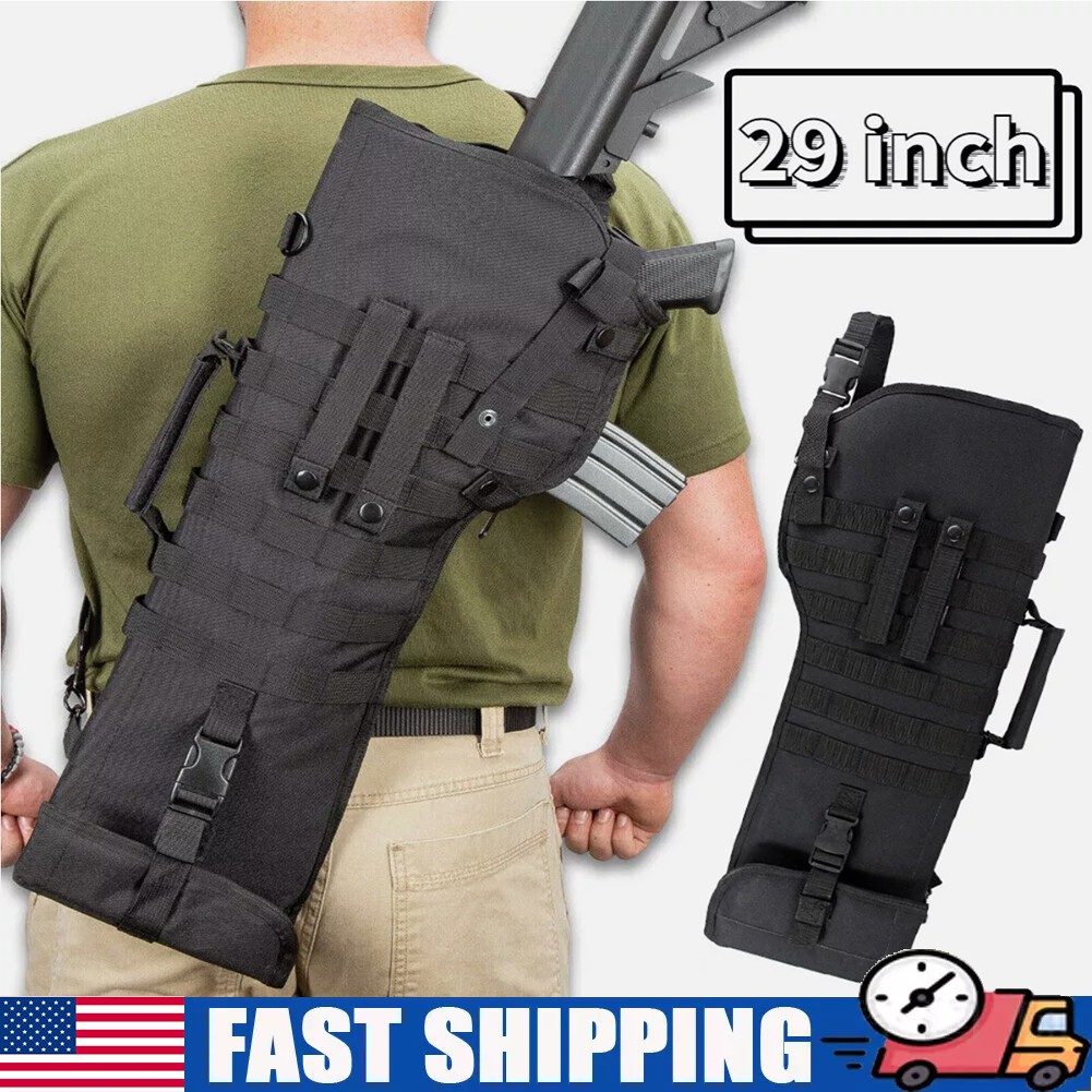 Tactical Rifle Scabbard Gun Bag Sling Bag Molle Shotgun Holster Case Hunting