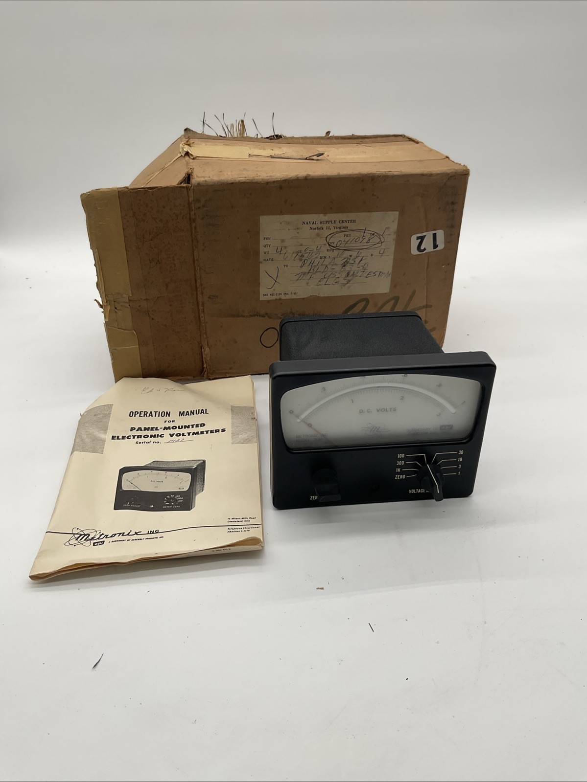 Vintage Metronix Inc. Panel Mounted Electronic Voltmeter No.1427!!S1