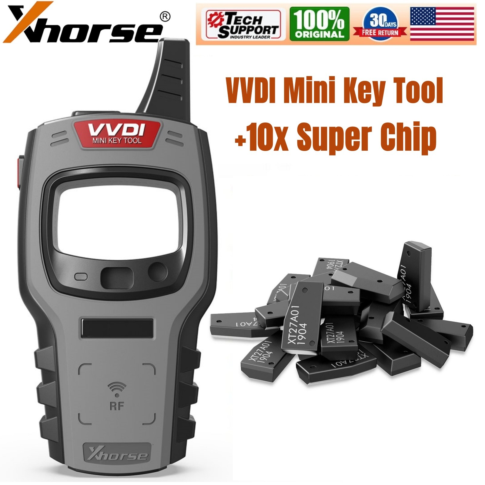 Xhorse VVDI MINI Key Tool Remote Editing Cloning XDKTMGEN & 10 x VVDI Super Chip