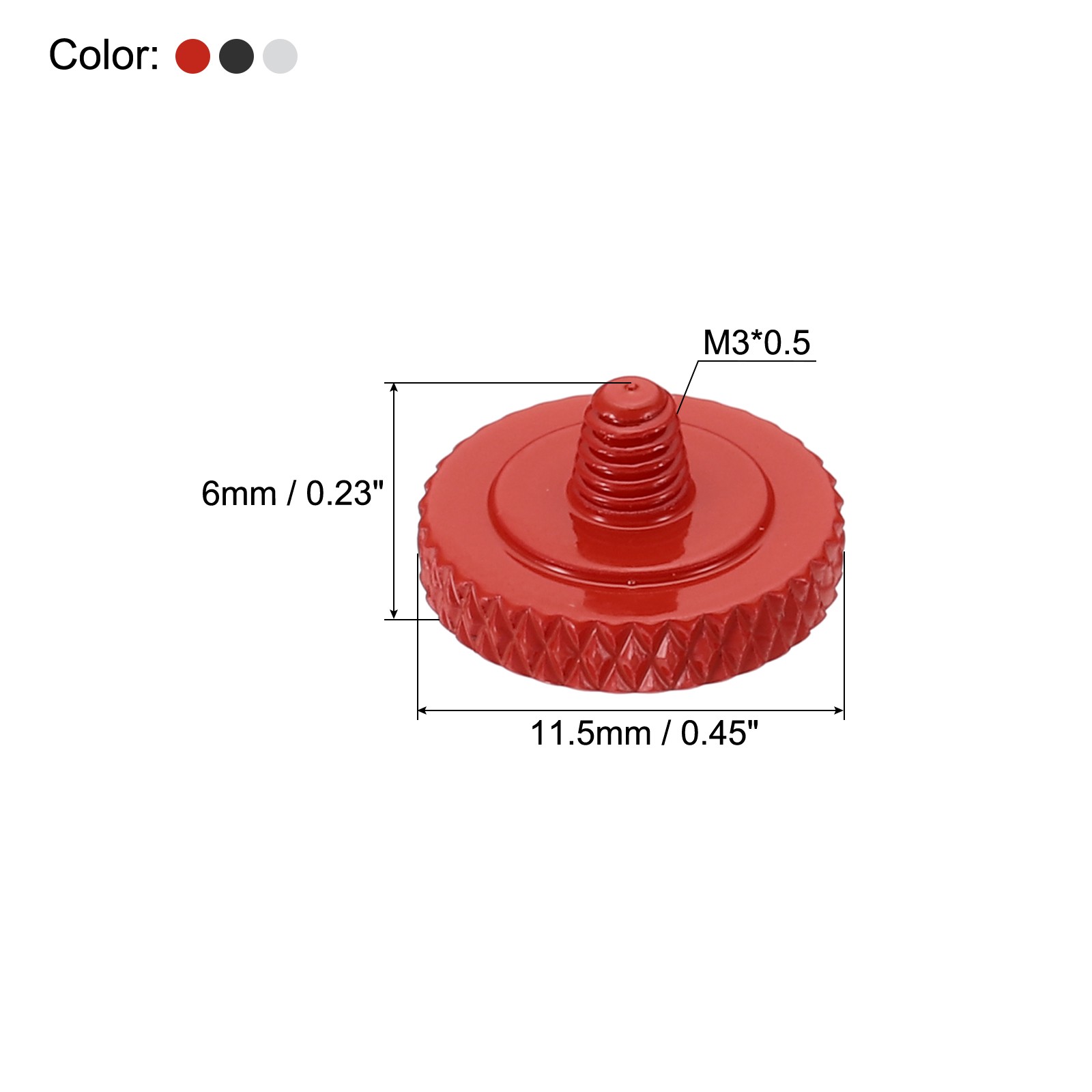 3pcs Camera Shutter Button Shutter Release Button Knurled Red Silver Matte Black