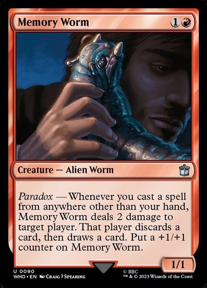 Memory Worm 0090 Non Foil Uncommon Doctor Who Commander MTG Near Mint