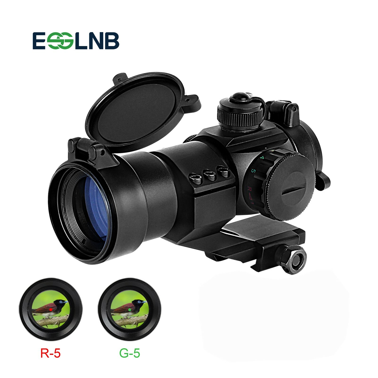 Red Green Dot Sight 5 Brightness Settings Rifle Scope with 20mm/22mm Rail Mount