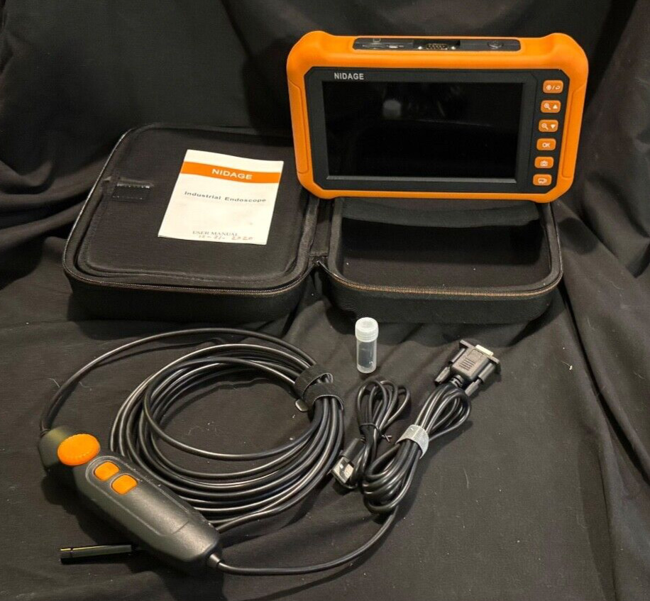 Industrial Endoscope NIDAGE Model: A080. 7”screen With Case , Waterproof