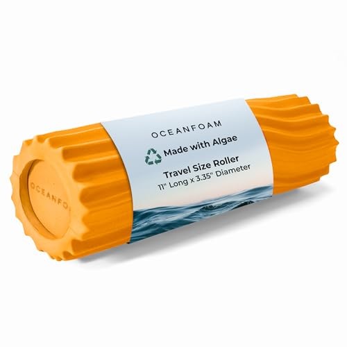 Oceanfoam Ripple Travel Foam Roller (11" x 3.35") Firm Mini Gold