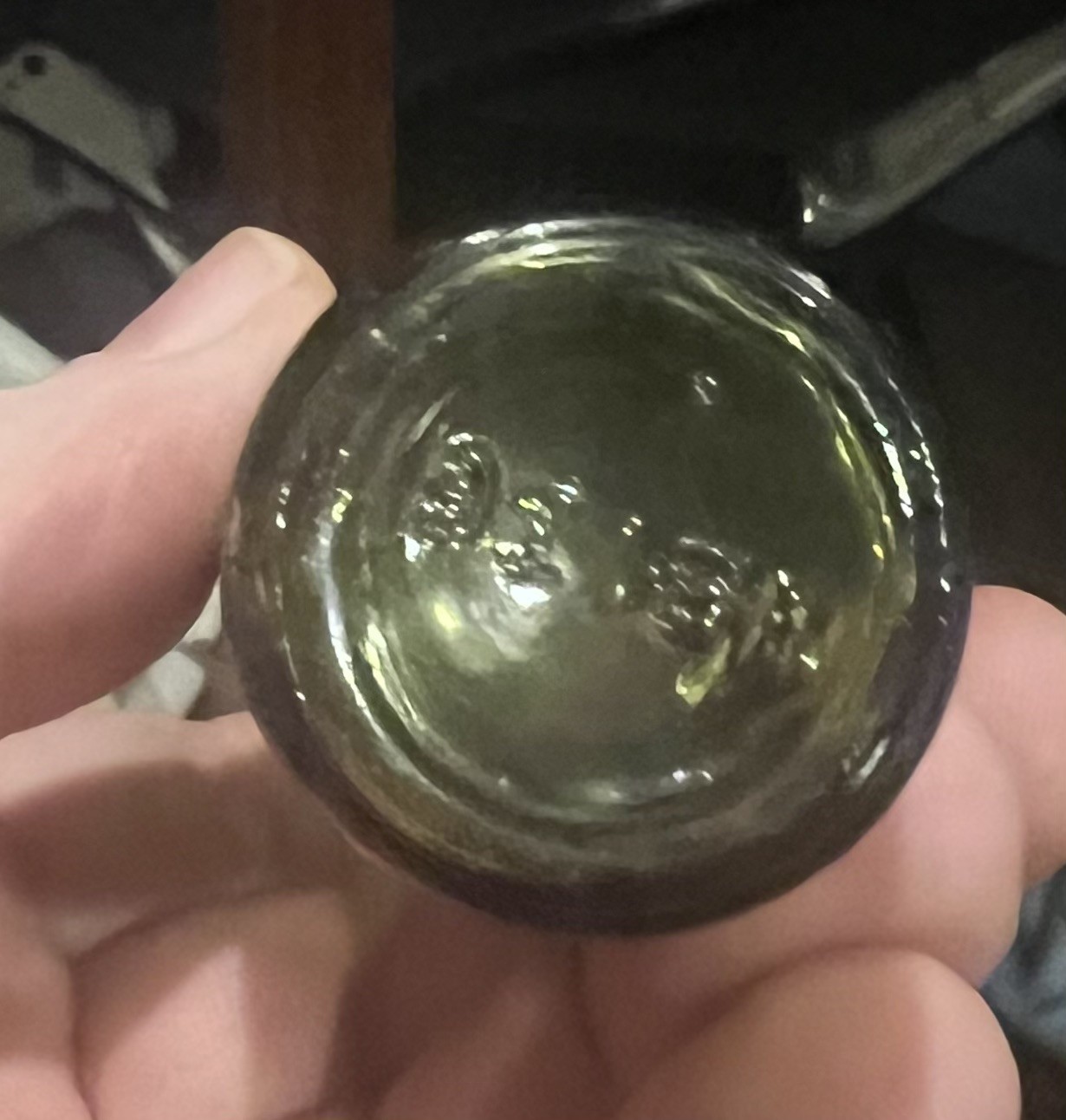 Black & White Scotch Antique Mini Whiskey Bottle Spring Top 1/10th Pt.