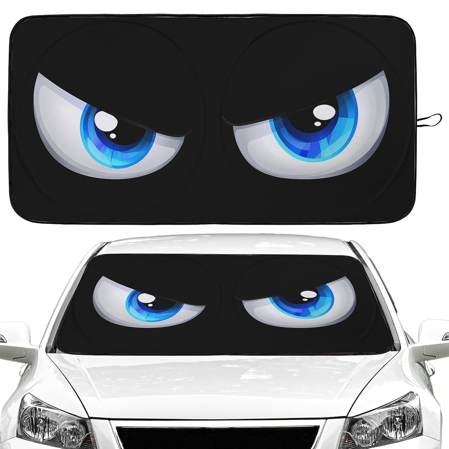 Blue Eyes Car Windshield Sun Shade Foldable Sunshade Front Window Cover Sun Viso
