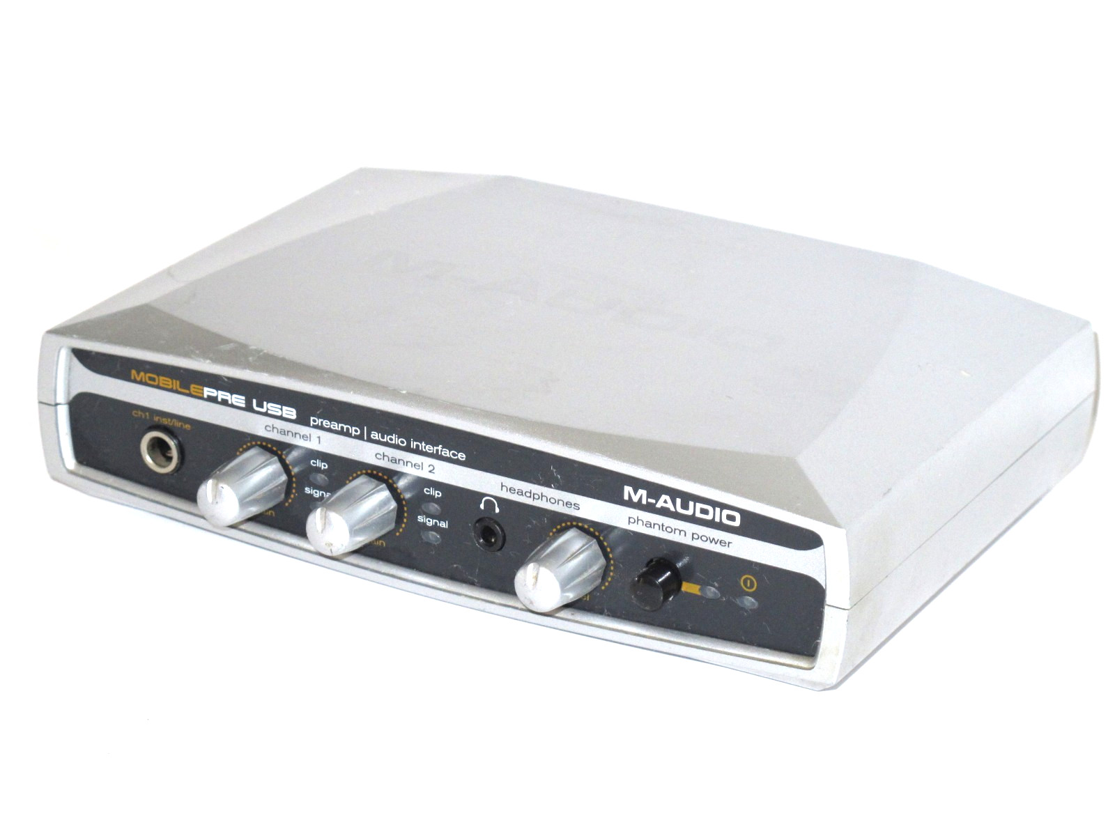 M-Audio Mobile Pre USB Audio Interface Preamp Phantom Power Mic/Line TESTED!
