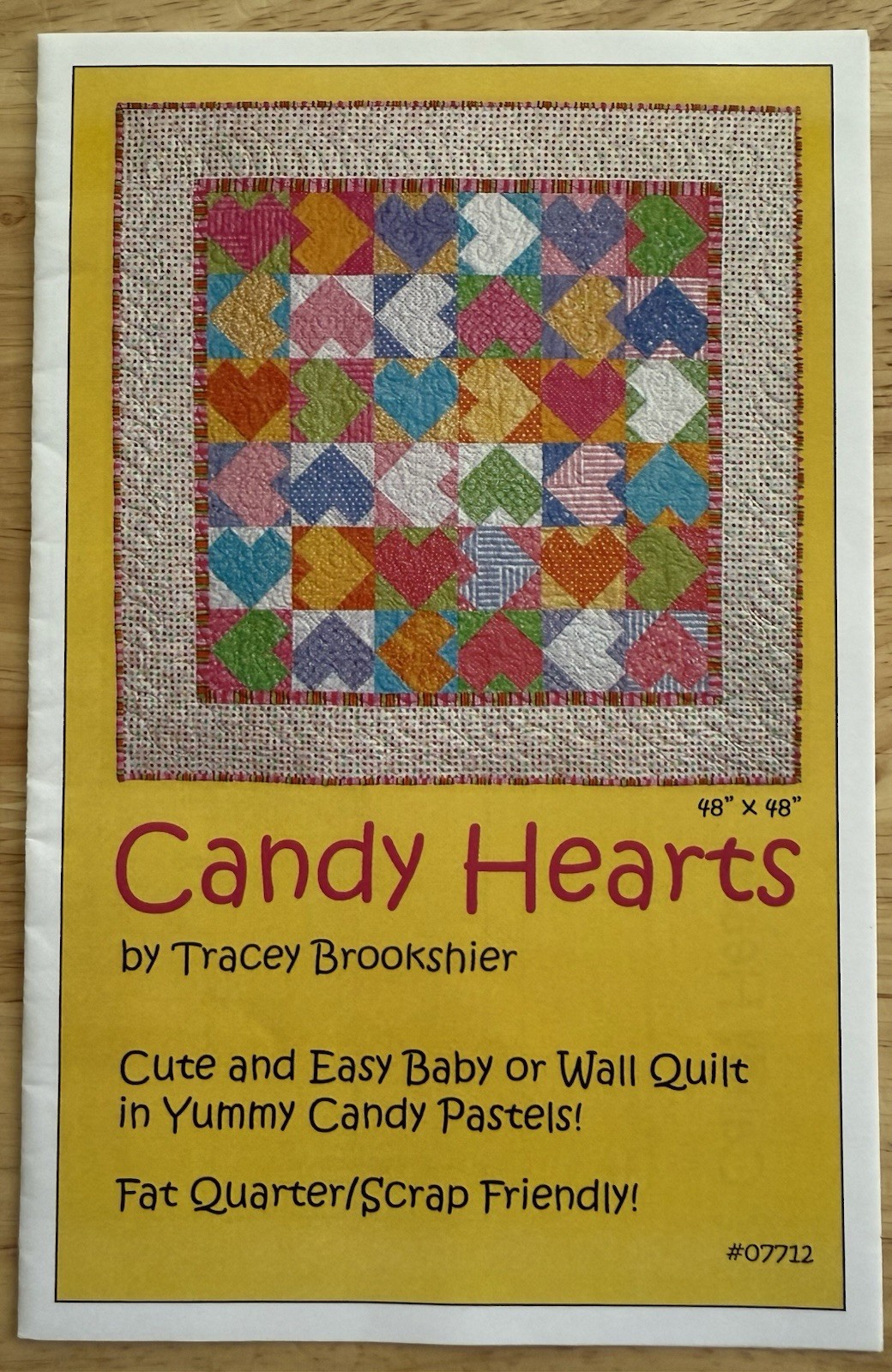 Candy Hearts 48”x48” Baby Or Wall Quilt Pattern By Tracey Brookshier