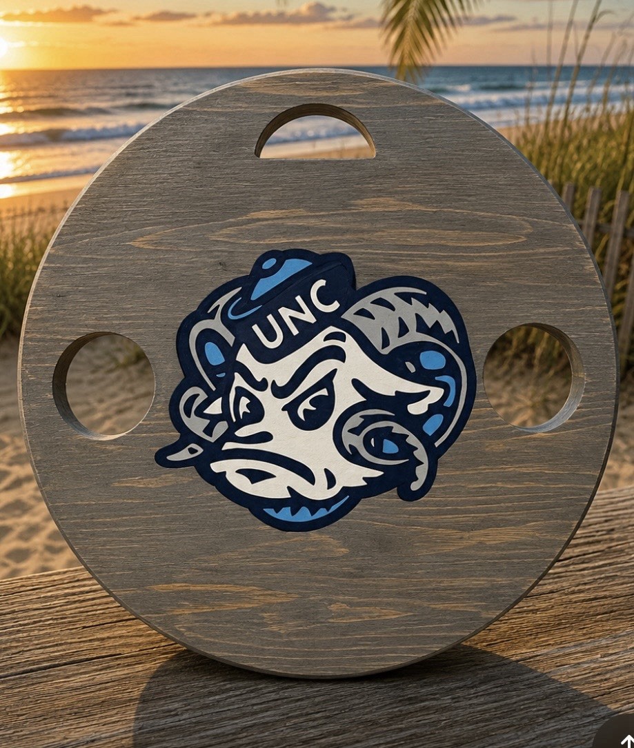 Portable Beach Table Handpainted UNC Ram