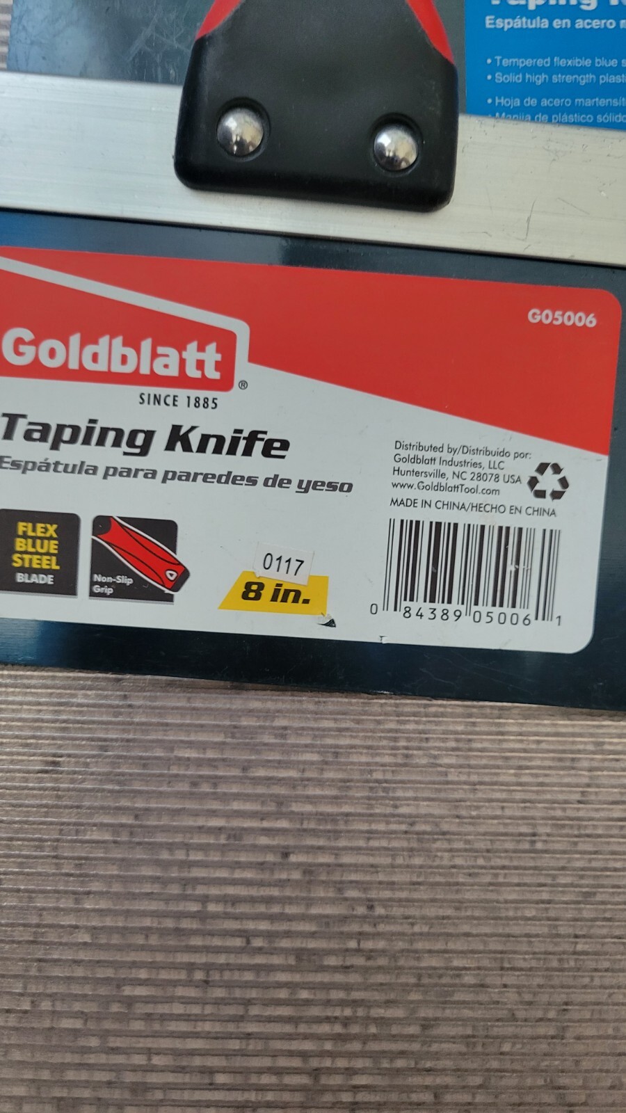 Pacesetter Blue Steel Taping Knife 12" G05009 & GOLDBLATT G05006 8" TAPING KNIFE