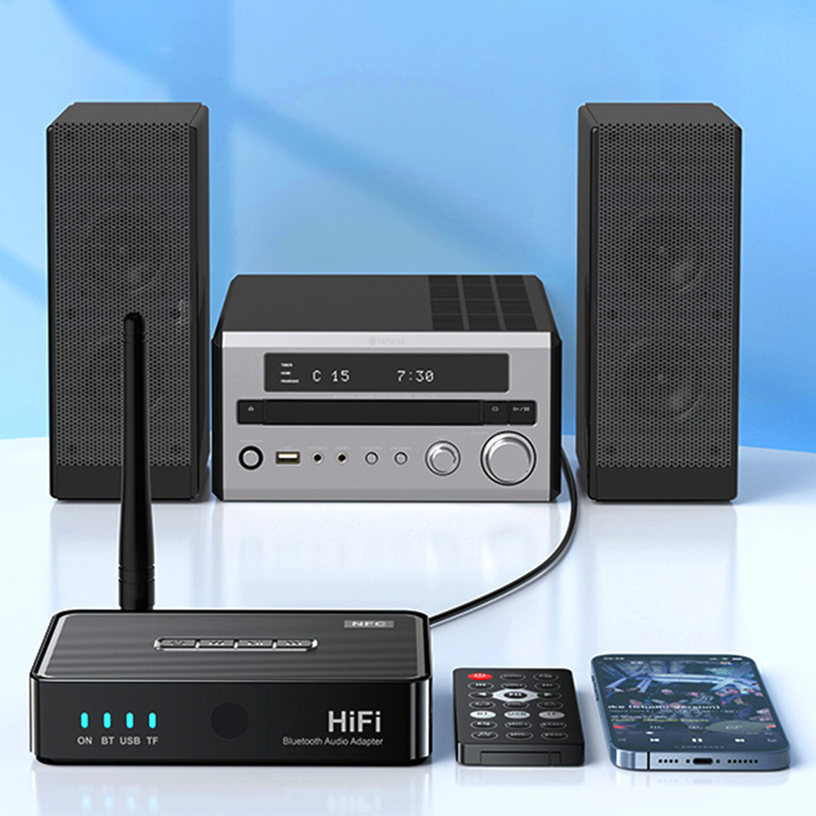 Long Range Bluetooth 5.3 Transmitter Receiver For TV Home Stereo Audio Adapter