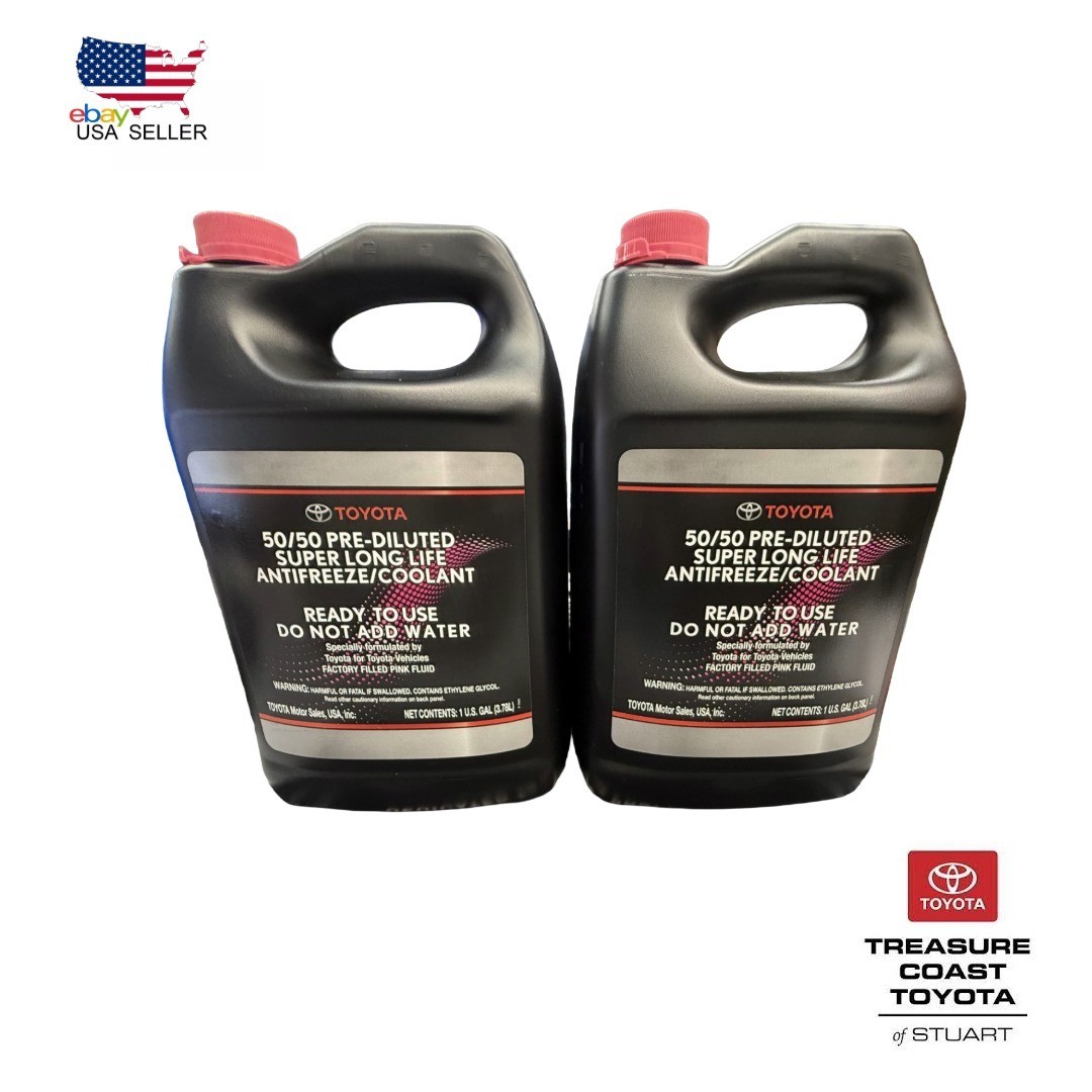 NEW OEM TOYOTA/LEXUS  SUPER LONG LIFE PINK ANTIFREEZE COOLANT 50/50 2GAL