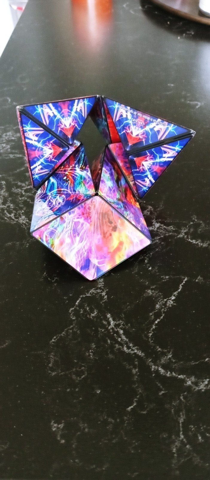 Infinity Cube Shashibo -gently used, with a colorful inside.
