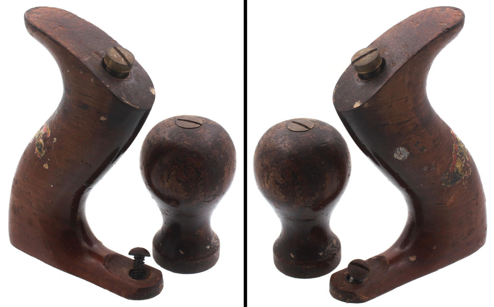 Orig. Rosewood Handle & Knob for Ward's "Master Quality" No. 5 - mjdtoolparts